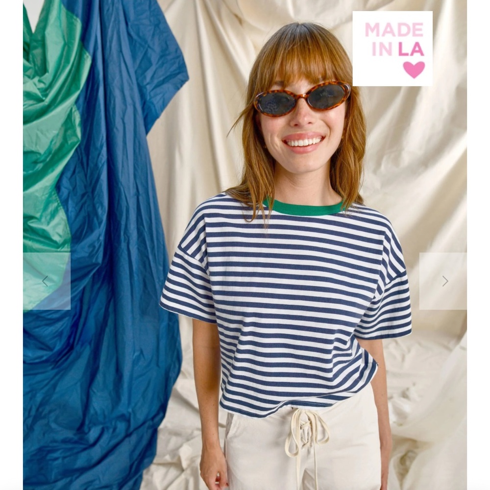 NWT SUNDRY WOMEN'S CROPPED BOXY TEE IN OPTIC WHITE Medium